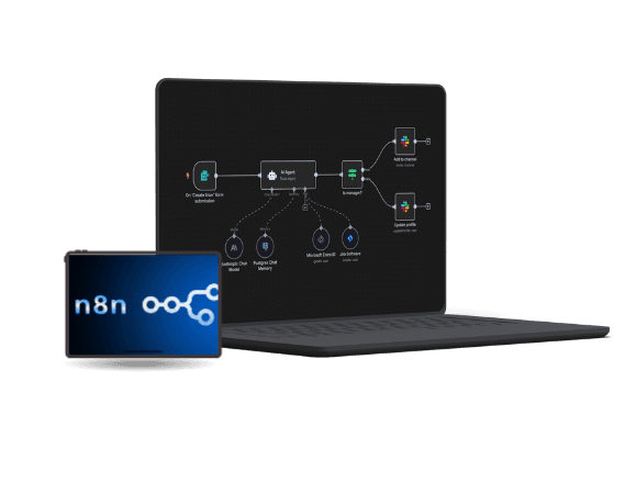 N8N workflow automation illustration